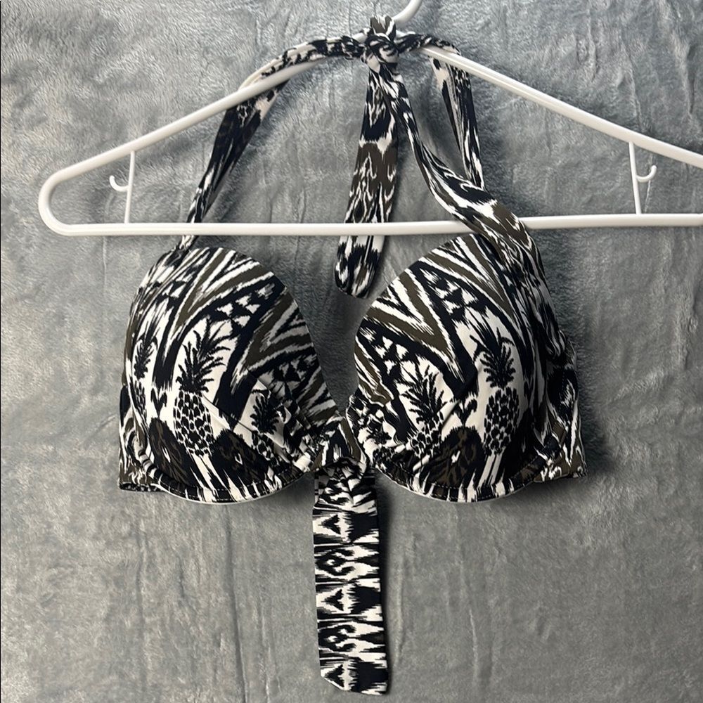 Tommy Bahama Pineapple Tropical Underwire Bikini Swim Suit Top Size 34D